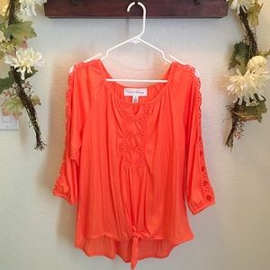 NWT Beautiful coral top from French Laundry